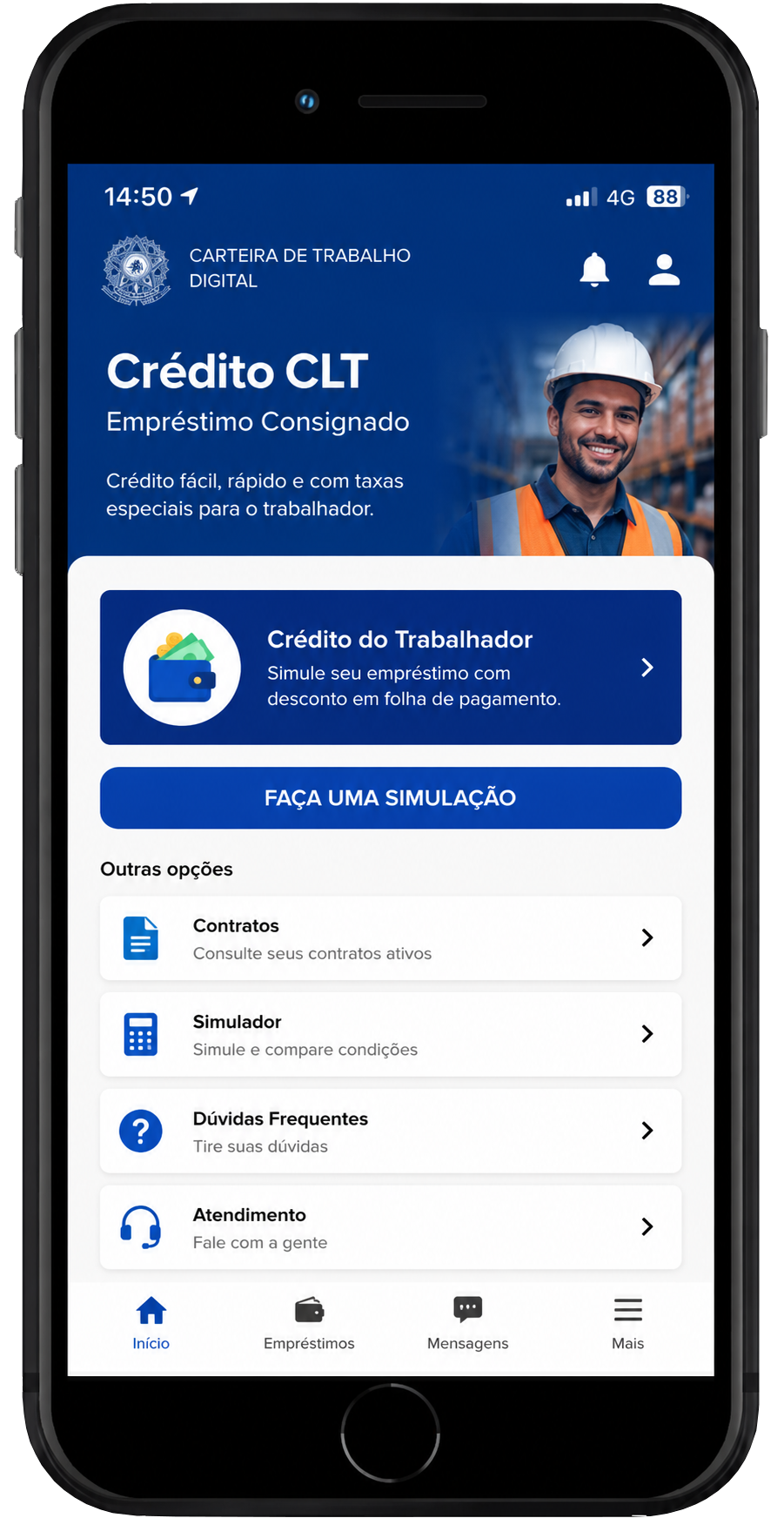 Contratação pelo celular